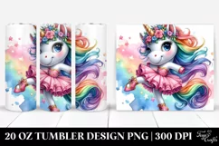 Dancing Unicorn Floral Wreath Tumbler Product Image 1