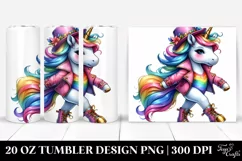 Dancing Unicorn Floral Wreath Tumbler Product Image 1