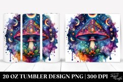 Watercolor Magical Celestial Mushroom Clipart Product Image 1