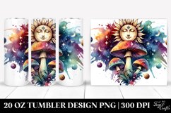 Vibrant Magical Mushroom Clipart, Transparent 20 Oz Tumbler Product Image 1