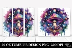 Watercolor Magical Celestial Mushroom Clipart Product Image 1