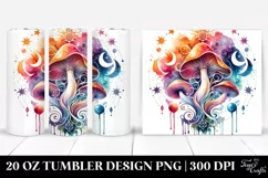 Vibrant Celestial Mushroom 20 Oz Tumbler Product Image 1