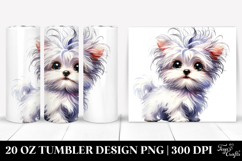 Cute Maltese, 20 Oz Tumbler Product Image 1