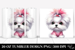 Cute Maltese, 20 Oz Tumbler Product Image 1