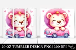 Cute Lion Flowers Tumbler Product Image 1