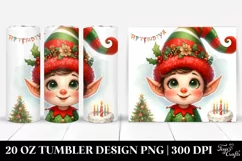 Cute Watercolor Baby Elf Clipart Product Image 1