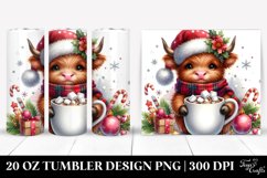Highland Cow Hot Cocoa PNG Product Image 1