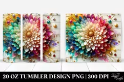 Colorful Chrysanthemum Tumbler Product Image 1