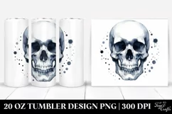 Watercolor Skull Simple | 20 oz Tumbler Product Image 1