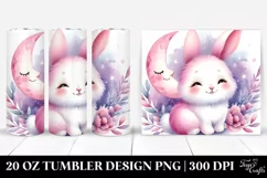 Smiling Cute Baby Bunny Moon | 20 Oz Tumbler Product Image 1
