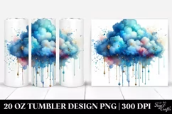 Colorful Watercolor Cloud | 20 Oz Tumbler Product Image 1