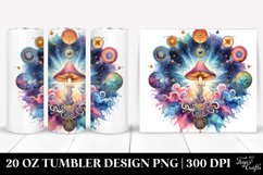 Watercolor Magical Celestial Mushroom Clipart Product Image 1