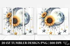 Moon with Stars,20 oz Tumbler Product Image 1