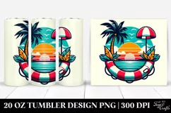 Retro Tropical Beach Buoy | 20 oz Tumbler Product Image 1
