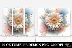 Shiny Gerbera Clipart, Transparent 20 Oz Tumbler Product Image 1