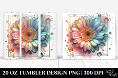 Shiny Gerbera Clipart, Transparent 20 Oz Tumbler Product Image 1