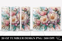 Stained Peonies Tumbler | 20 oz Tumbler Product Image 1