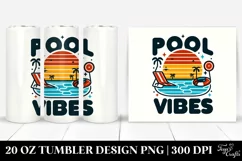 Retro Summer Pool Vibes | 20 oz Tumbler Product Image 1