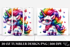 Cute Unicorn Drawing | 20 oz Tumbler Product Image 1