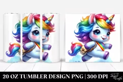 Vibrant Baby Unicorn Run 20 Oz Tumbler Product Image 1