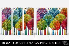Colorful Rainbow Trees | 20 Oz Tumbler Product Image 1