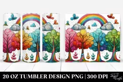 Colorful Rainbow Trees | 20 Oz Tumbler Product Image 1