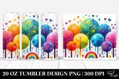 Colorful Rainbow Trees | 20 Oz Tumbler Product Image 1
