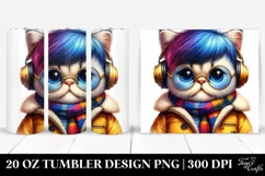 Vibrant Baby Cat Play 20 Oz Tumbler Product Image 1