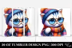 Vibrant Baby Cat Play 20 Oz Tumbler Product Image 1