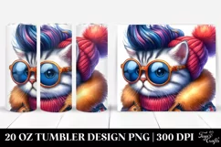 Vibrant Baby Cat Play 20 Oz Tumbler Product Image 1