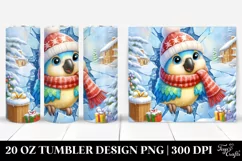 Cute Baby Macaw in Winter Clipart Product Image 1