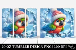 Cute Baby Macaw in Winter Wonderland Product Image 1