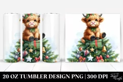 Cute Baby Highland Cow Clipart Product Image 1
