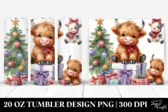 Cute Baby Highland Cow Clipart Product Image 1