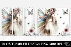 Whimsical White Boho Fairy | 20 oz Tumbler Product Image 1