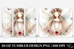 Whimsical White Boho Fairy | 20 oz Tumbler Product Image 1