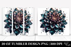 Glossy Dahlia Flowers Tumbler Product Image 1