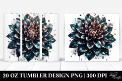 Glossy Dahlia Flowers Tumbler Product Image 1