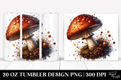 Glossy Mushroom Watercolor | 20 oz Tumbler Product Image 1