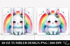 Boho Bunny Flowers Tumbler Product Image 1