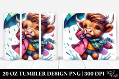 Cool Dancing Baby Highlandcow | 20 oz Tumbler Product Image 1