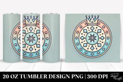 Colorful Crown Artwork, Transparent 20 Oz Tumbler Product Image 1