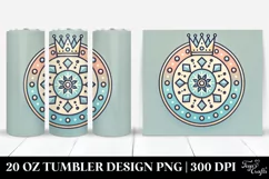 Colorful Crown Artwork, Transparent 20 Oz Tumbler Product Image 1