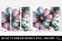 Shiny Cosmos with Golden Insertions | 20 Oz Tumbler Product Image 1