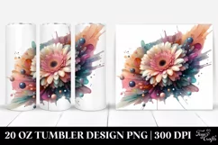 Abstract Gerbera Clipart 20 Oz Tumbler Product Image 1