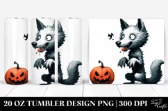 Funny Werewolf Halloween Clipart 20 Oz Tumbler Product Image 1