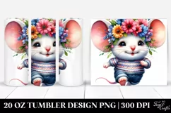 Cute Baby Mouse Running, High-Res 20 Oz Tumbler Product Image 1