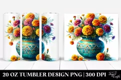 Vase Marigold Flowers Tumbler Product Image 1