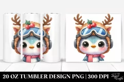 Expressive Baby Hummingbird Winter PNG Product Image 1