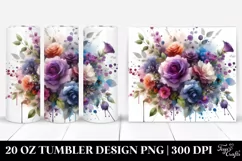 Colorful Abstract Bouquet | 20 Oz Tumbler Product Image 1